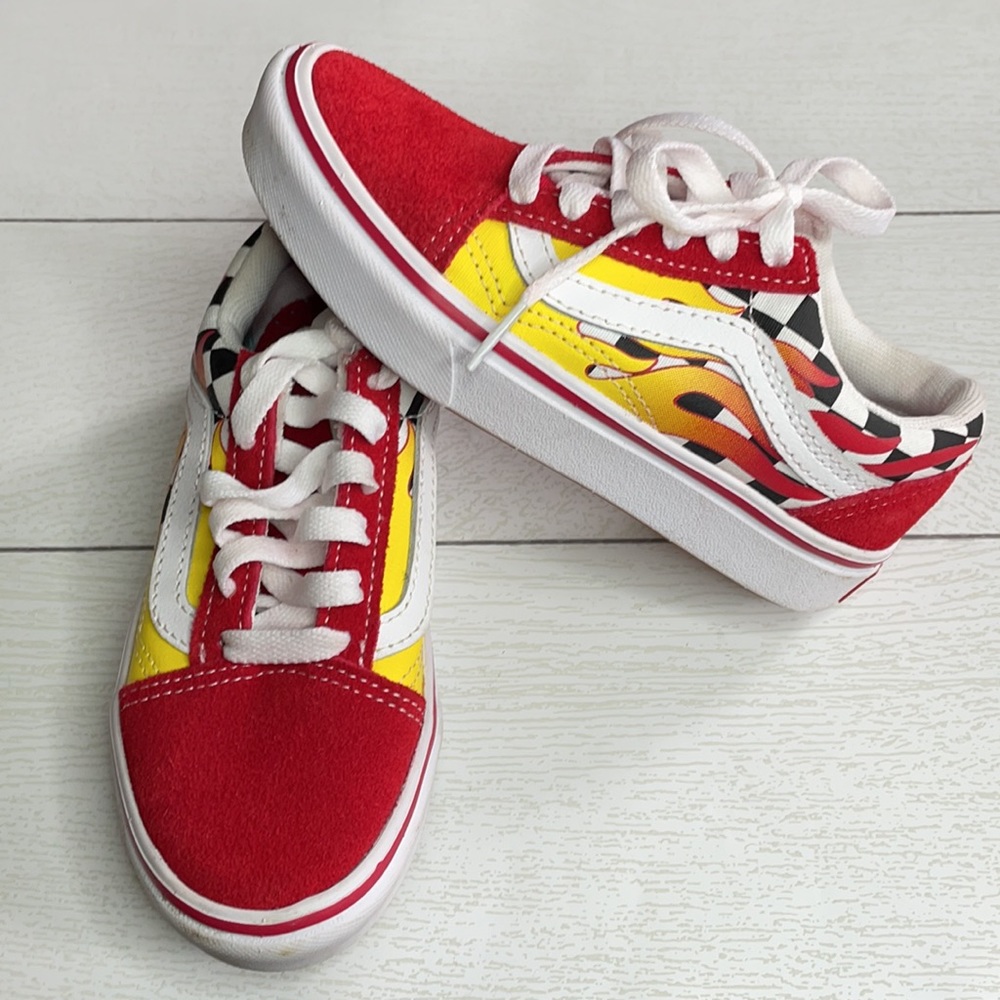 Boys Race Car Vans with Comfy Cush Insole